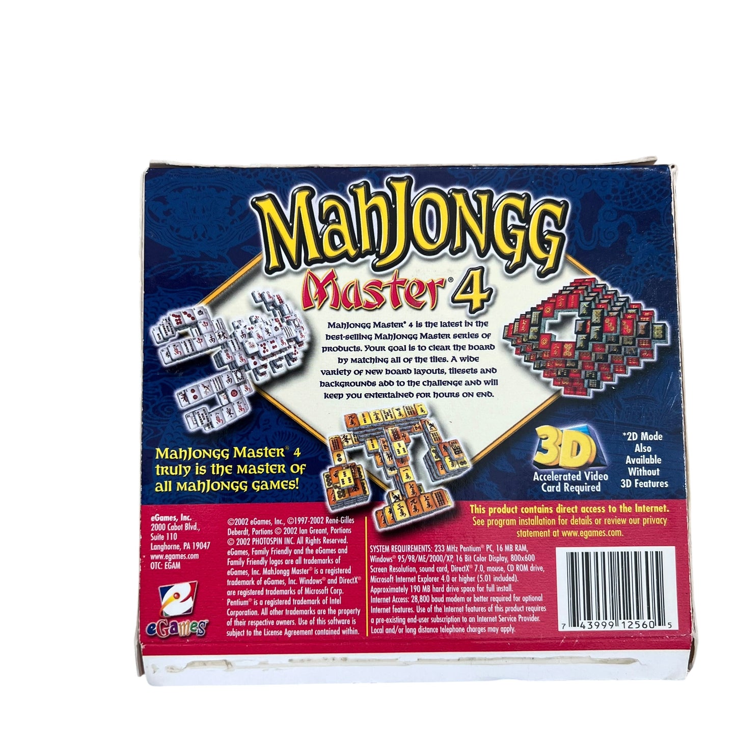 Mahjongg Master 4 for PC – Pre-Owned