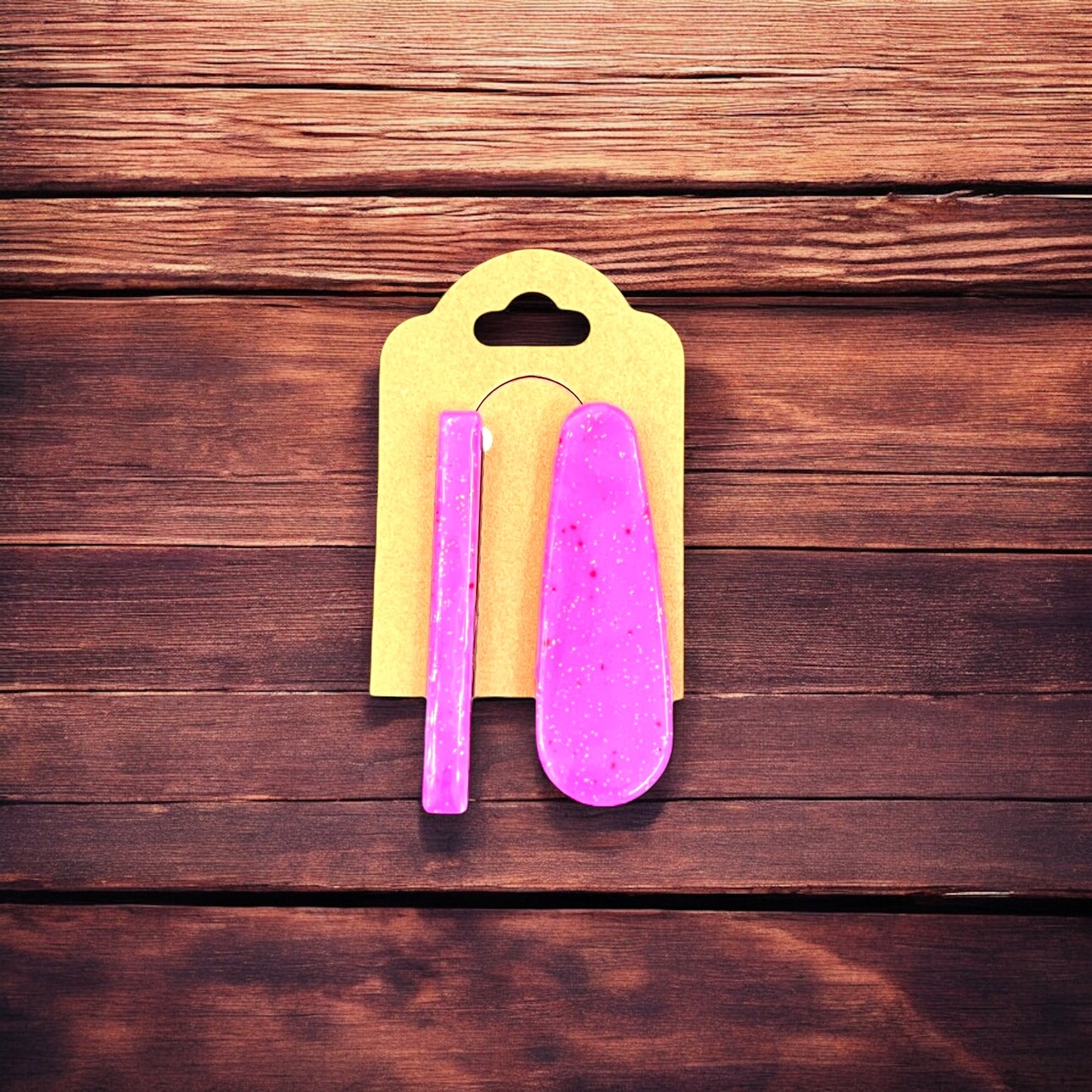 JenDore Hair Clips - Handmade Pink Purple (Set of 2)