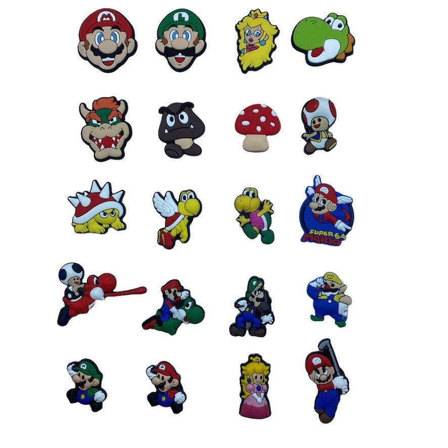 JENDORE 20 pièces breloques de chaussures de jeu de dessin animé de jeu vidéo pour bracelets ou sabots