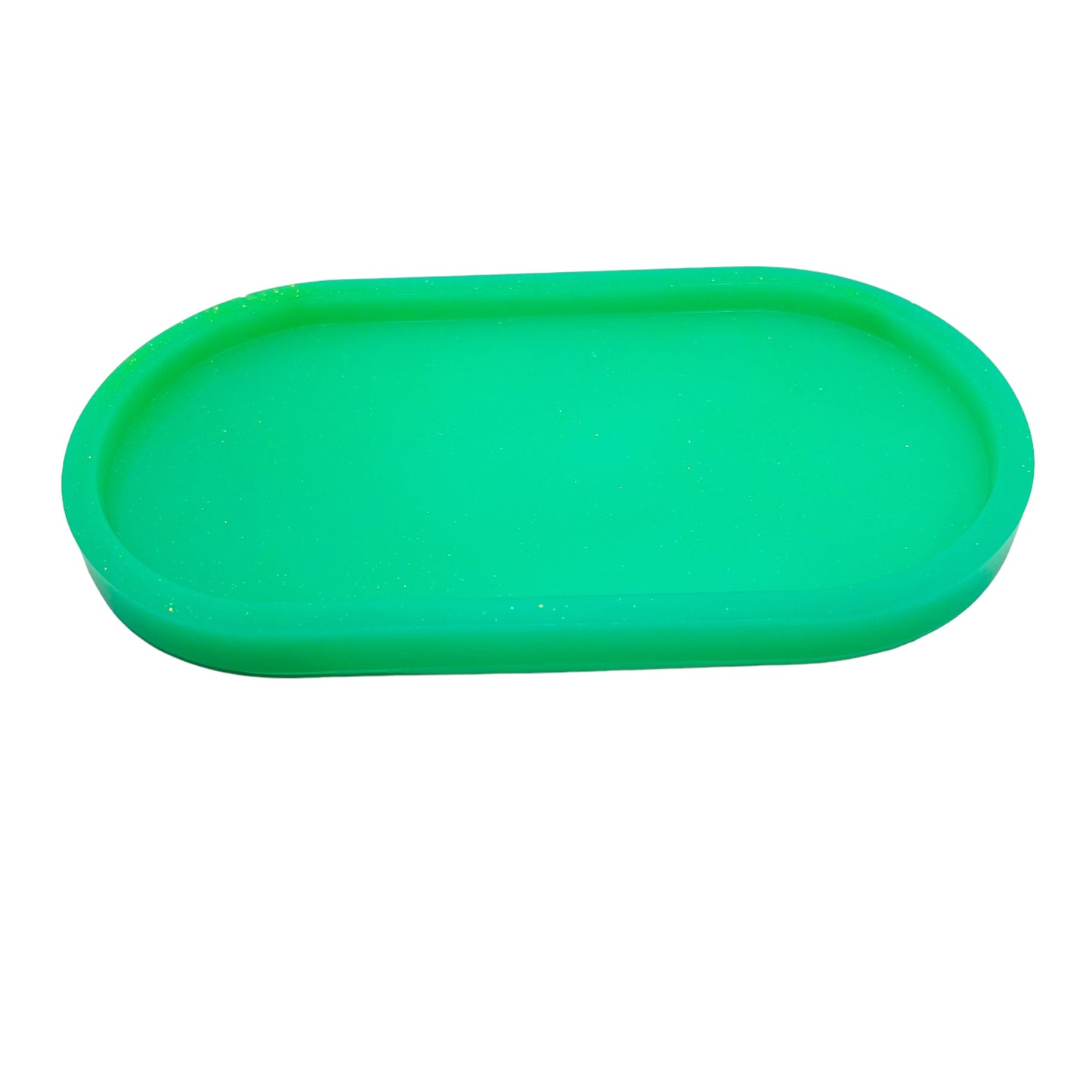 Plateau de vanité Glam vert fait à la main JenDore : l'accessoire VIP de votre vanité !