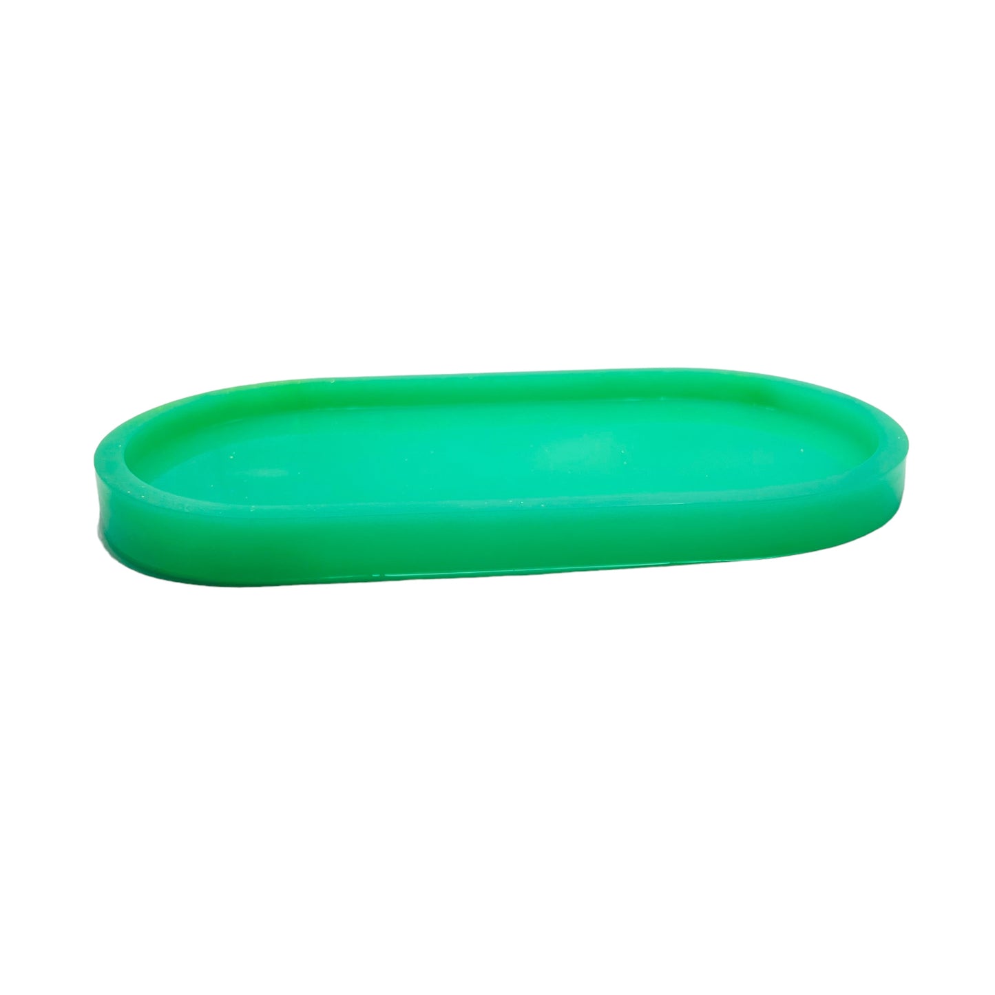 Plateau de vanité Glam vert fait à la main JenDore : l'accessoire VIP de votre vanité !