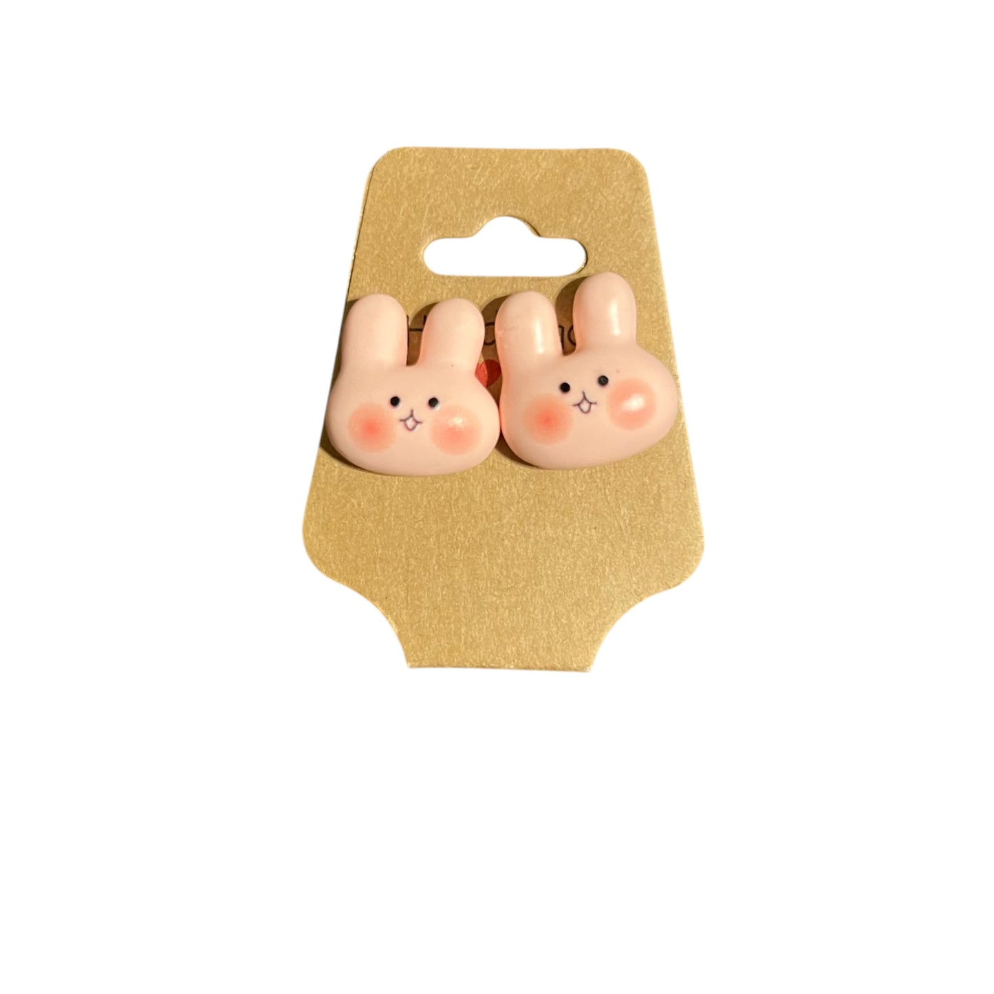 JenDore Handmade Blush Pink Bunny Stud Earrings