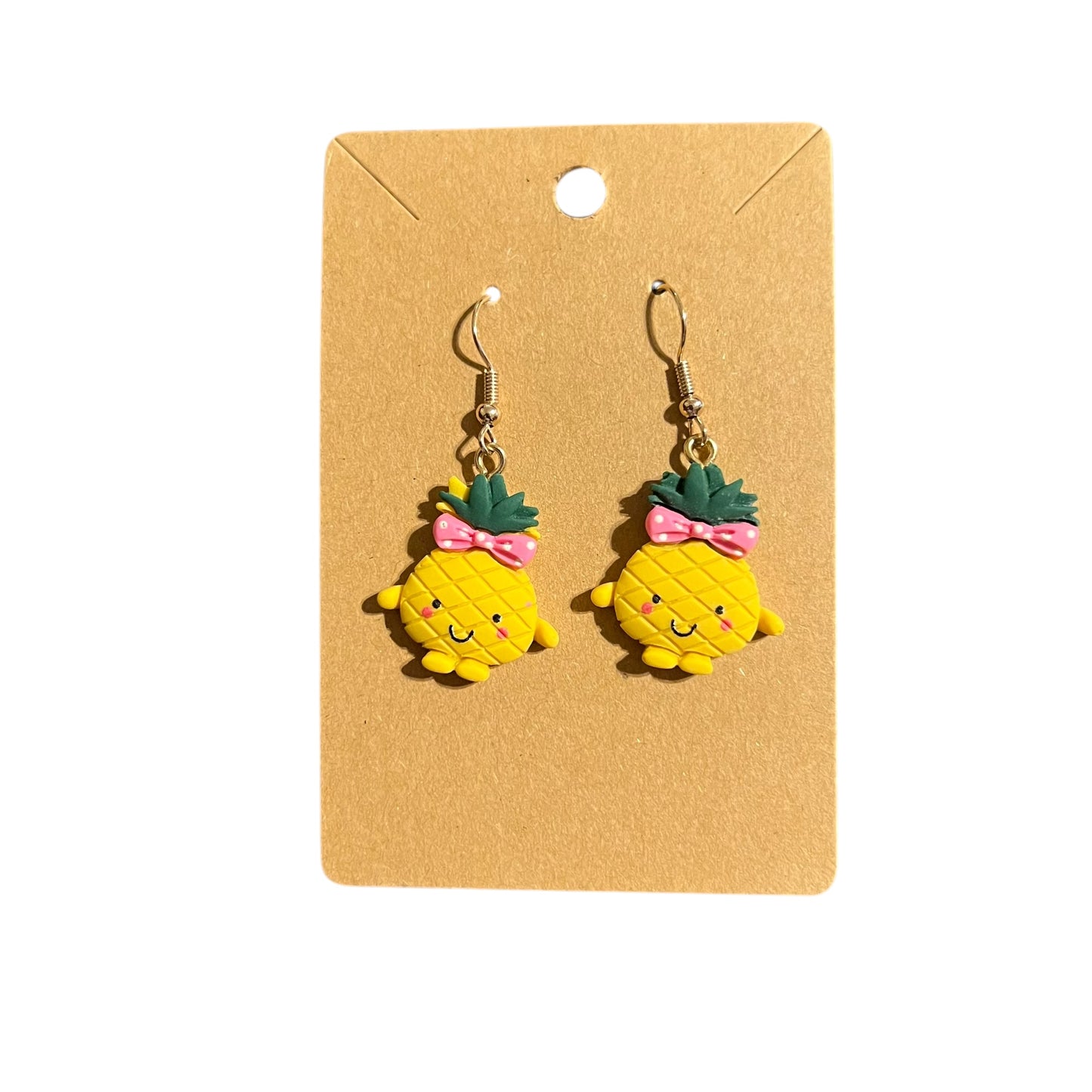 JenDore Handmade Smiling Pineapple Dangle Earrings
