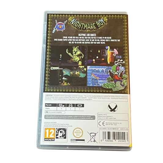 Used Nightmare Boy Nintendo Switch game with original case, preowned and tested, available at JenDore in Norfolk, VA.