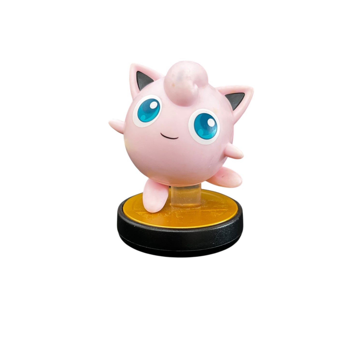 Preowned Jigglypuff Nintendo amiibo figure from the Super Smash Bros series, NFC tested and photographed by JenDore.