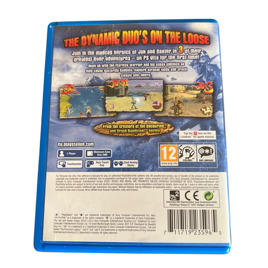 Used The Jak and Daxter Trilogy PlayStation PS Vita Video Game with Case – Preowned at JenDore