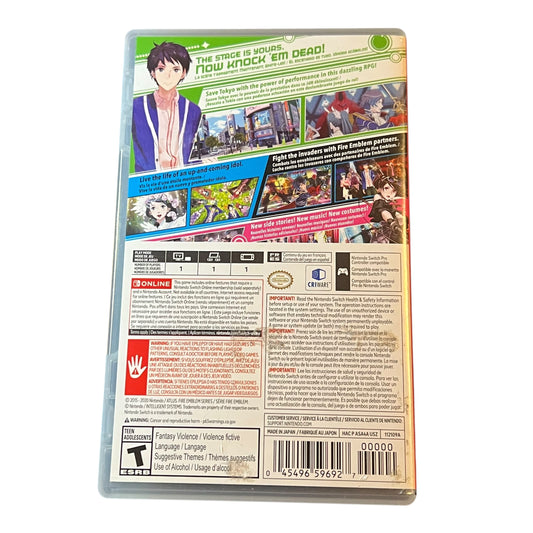 Game case with character artwork and text on a white background