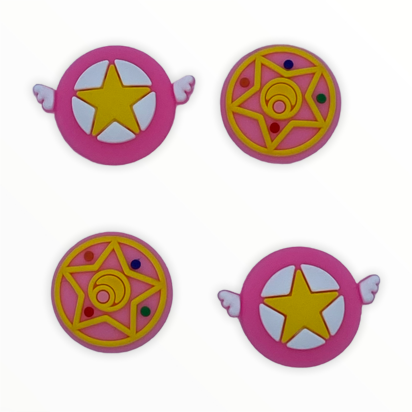 JenDore Cartoon Anime 4 tapas de silicona para agarre de pulgar para Nintendo Switch y NS Lite