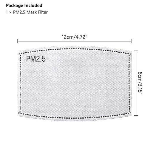 JENDORE Filtres à insert respiratoire pour visage à charbon actif à 5 couches pour adultes