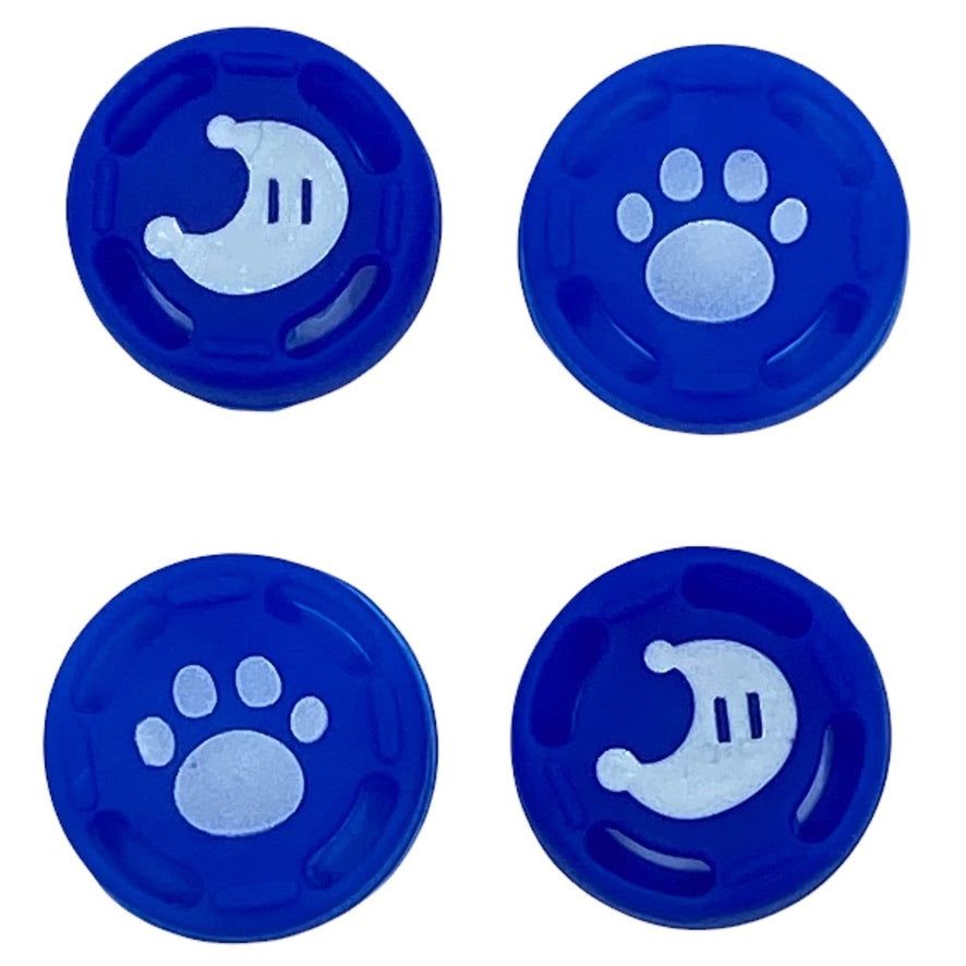 JenDore Blue Moon Paws 4 tapas de silicona para agarre de pulgar para Nintendo Switch