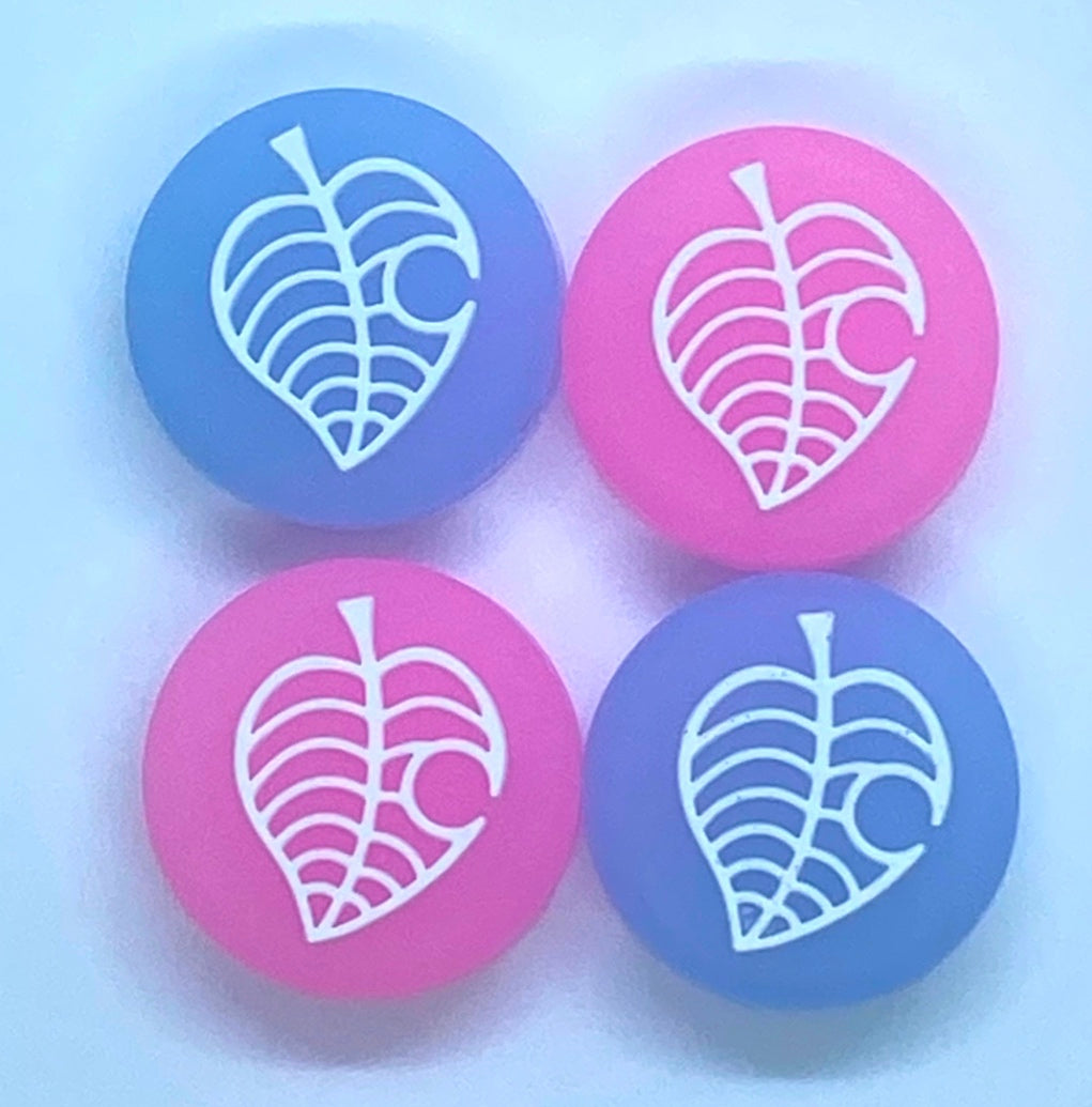 JenDore - 4 tapas de silicona para agarre de pulgar para Nintendo Switch, color morado y rosa