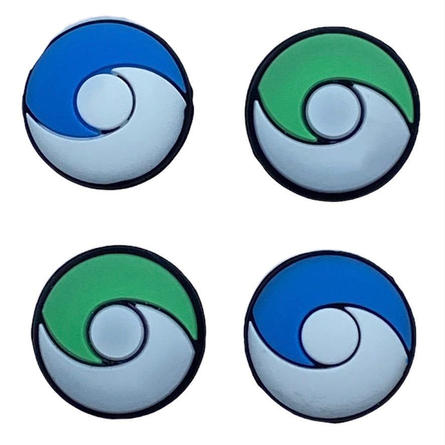 JenDore Green Blue 4Pcs Silicone Thumb Grip Caps for Nintendo Switch / NS Lite
