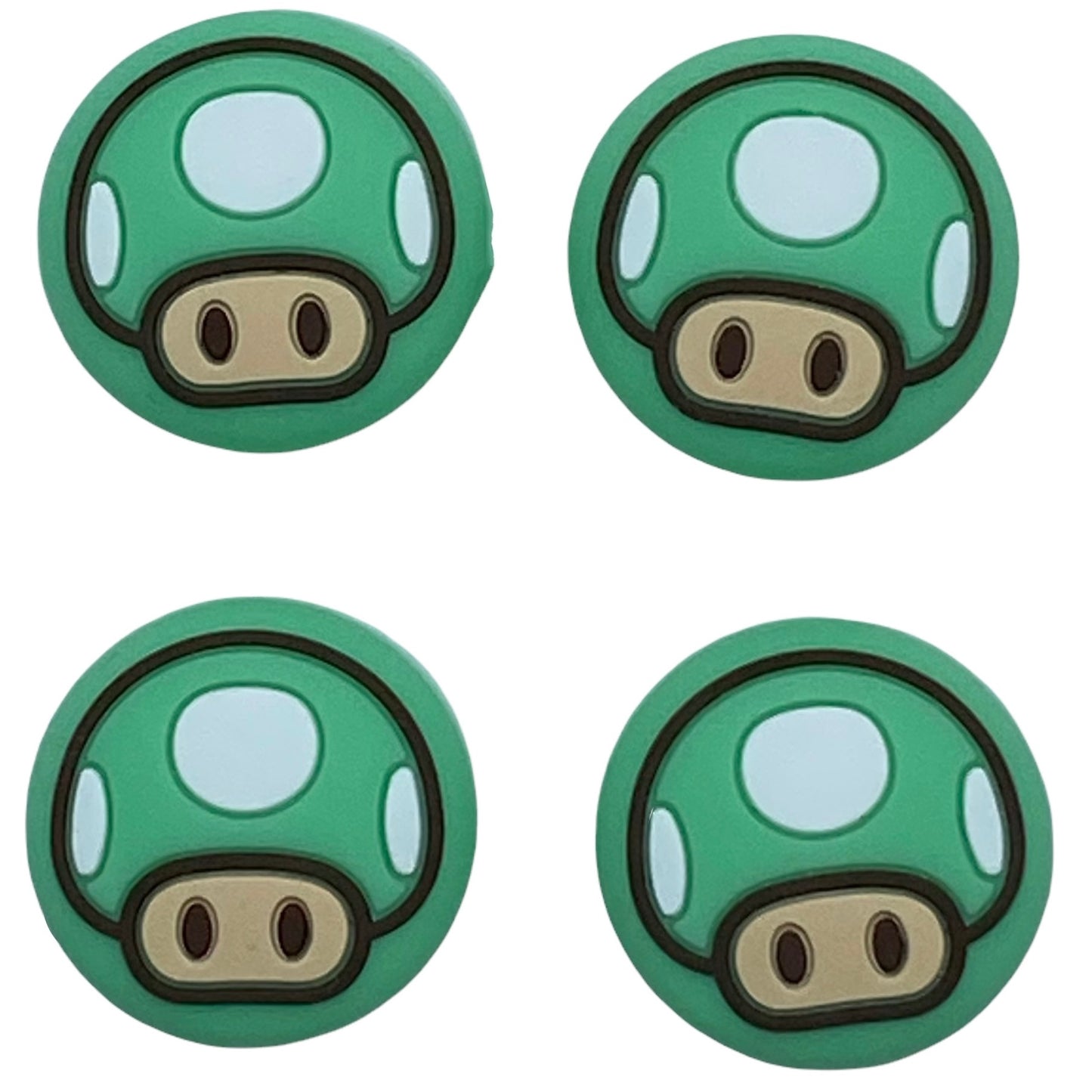 JenDore Verde 4 Piezas de Tapas de Silicona para Agarre del Pulgar con Signo de Interrogación en Forma de Seta para Nintendo Switch/NS Lite