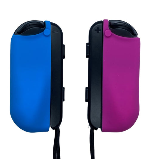 JenDore Blue & Fucshia Pink Silicone Protective Shell Controller Covers – Compatible with Nintendo Switch Joy-Con