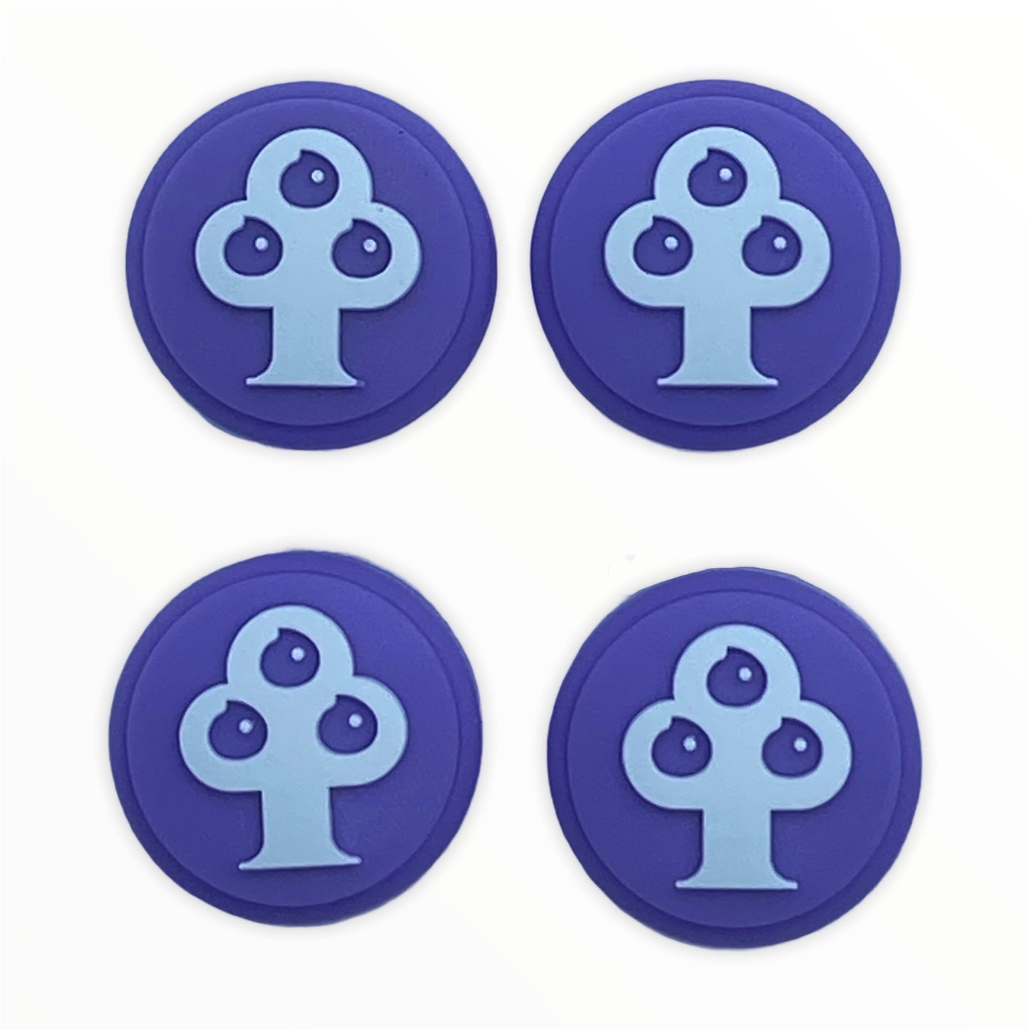 JenDore Purple Trees 4Pcs Silicone Thumb Grip Caps for Nintendo Switch