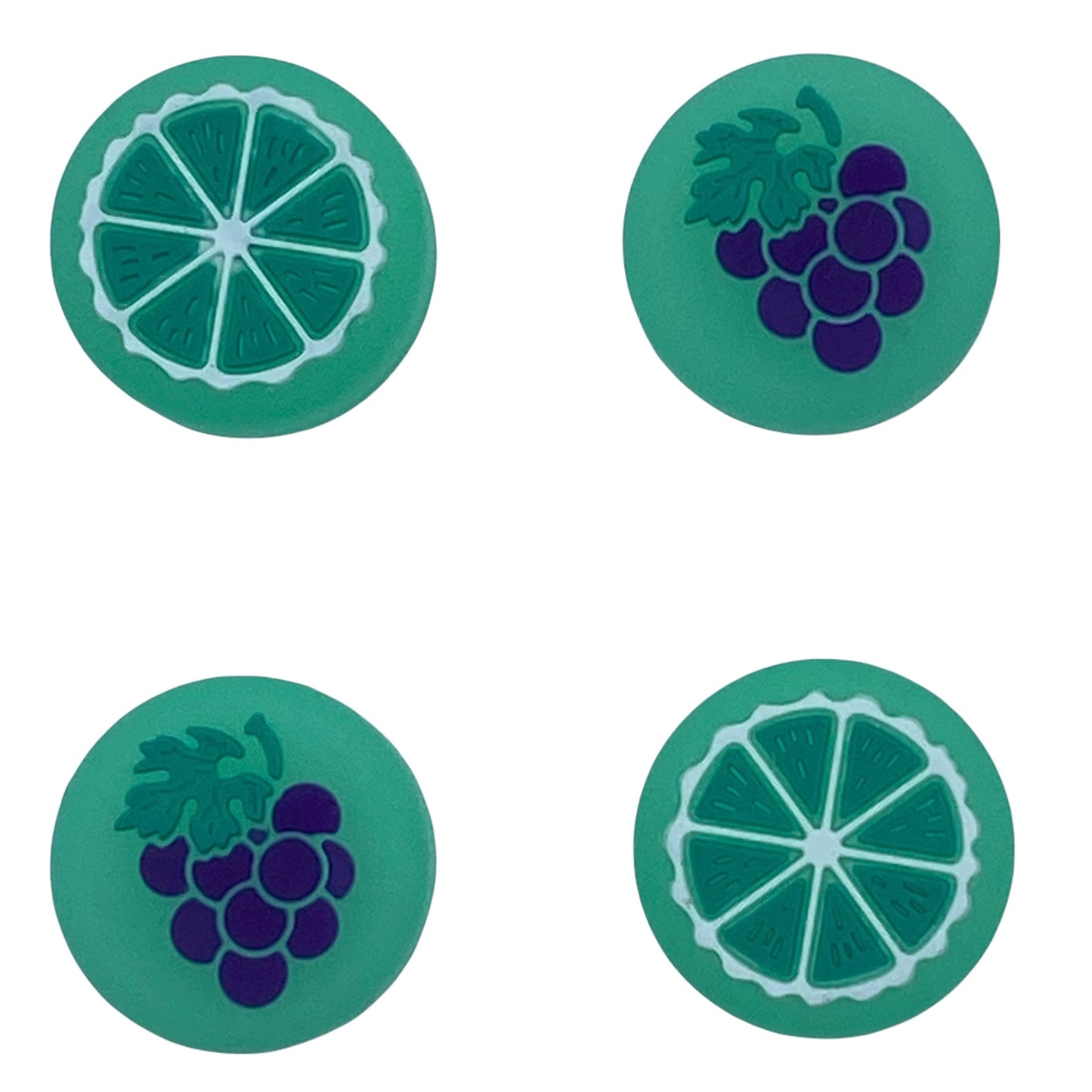 JenDore Jelly Green Grapes Fruit 4 tapas de silicona para agarre de pulgar para Nintendo Switch