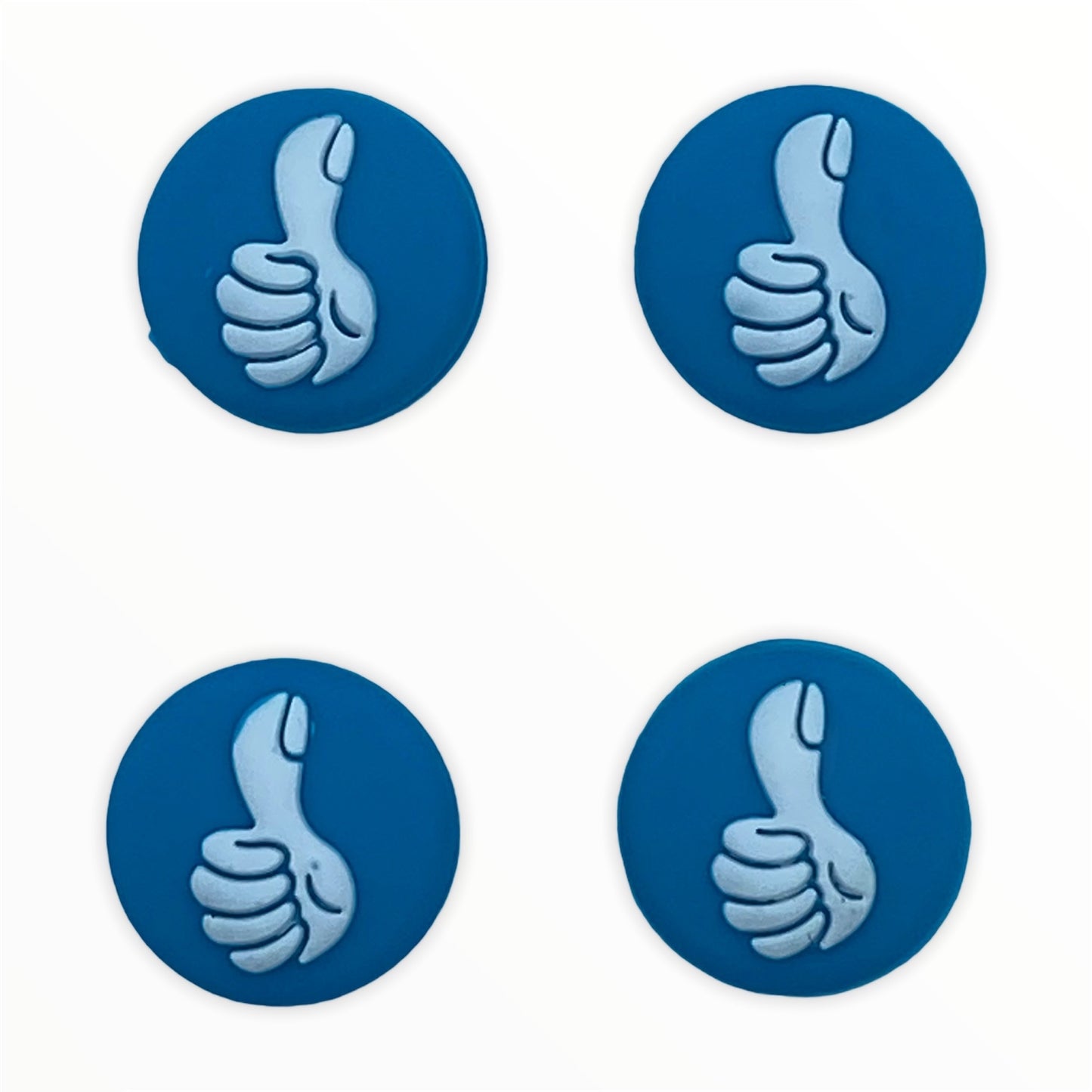 JenDore Blue Thumbs Up 4Pcs Silicone Thumb Grip Caps for Nintendo Switch
