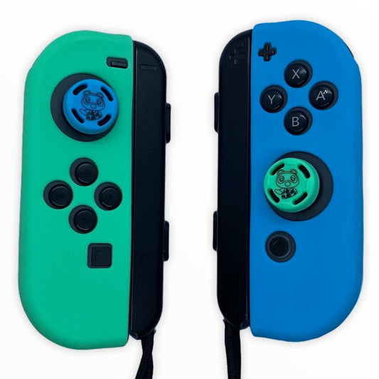JenDore Blue Green #2 Silicone Silicone Protective Shell Controller Covers – Compatible with Nintendo Switch Joy-Con