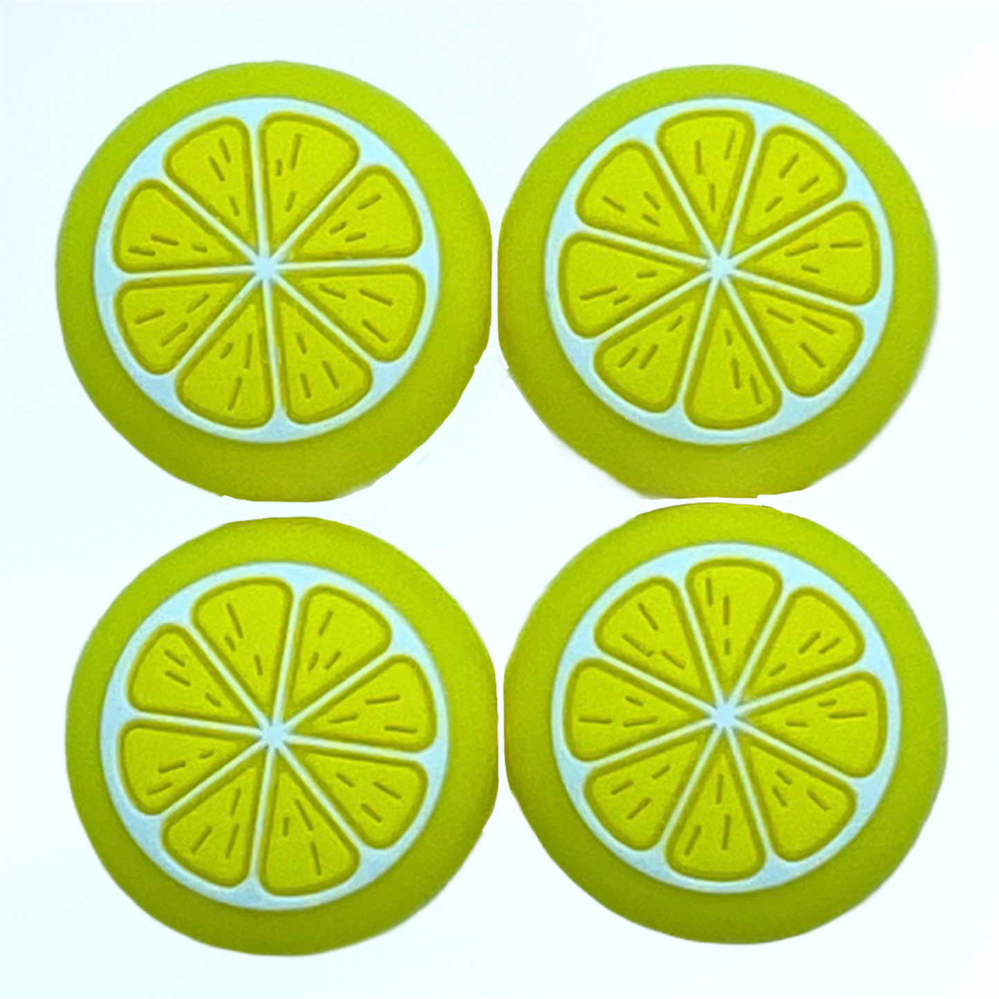 JenDore Fruta Amarilla 4 Piezas Tapas de Agarre de Pulgar de Silicona para Nintendo Switch