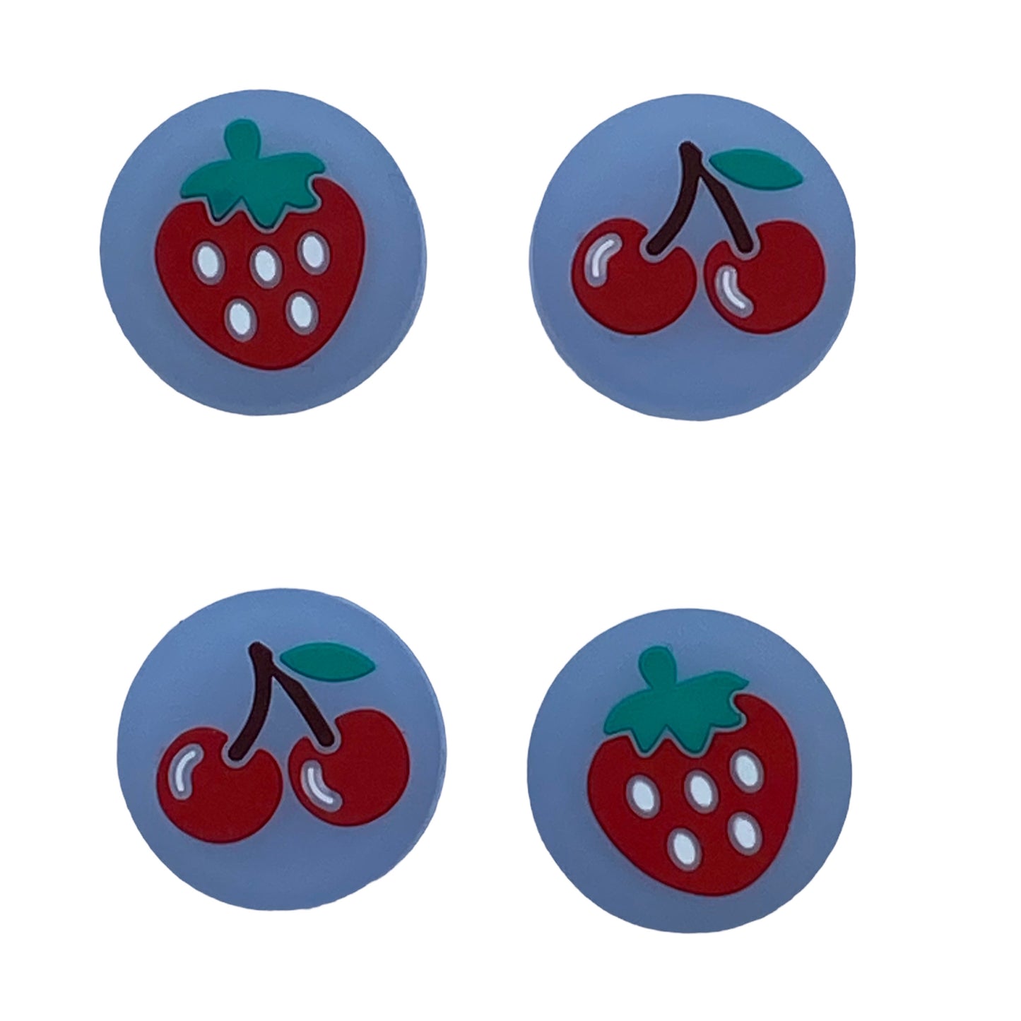 Jendore Jelly Violet Fraise Cerise Fruit 4Pcs Silicone Thumb Grip Caps pour Nintendo Switch