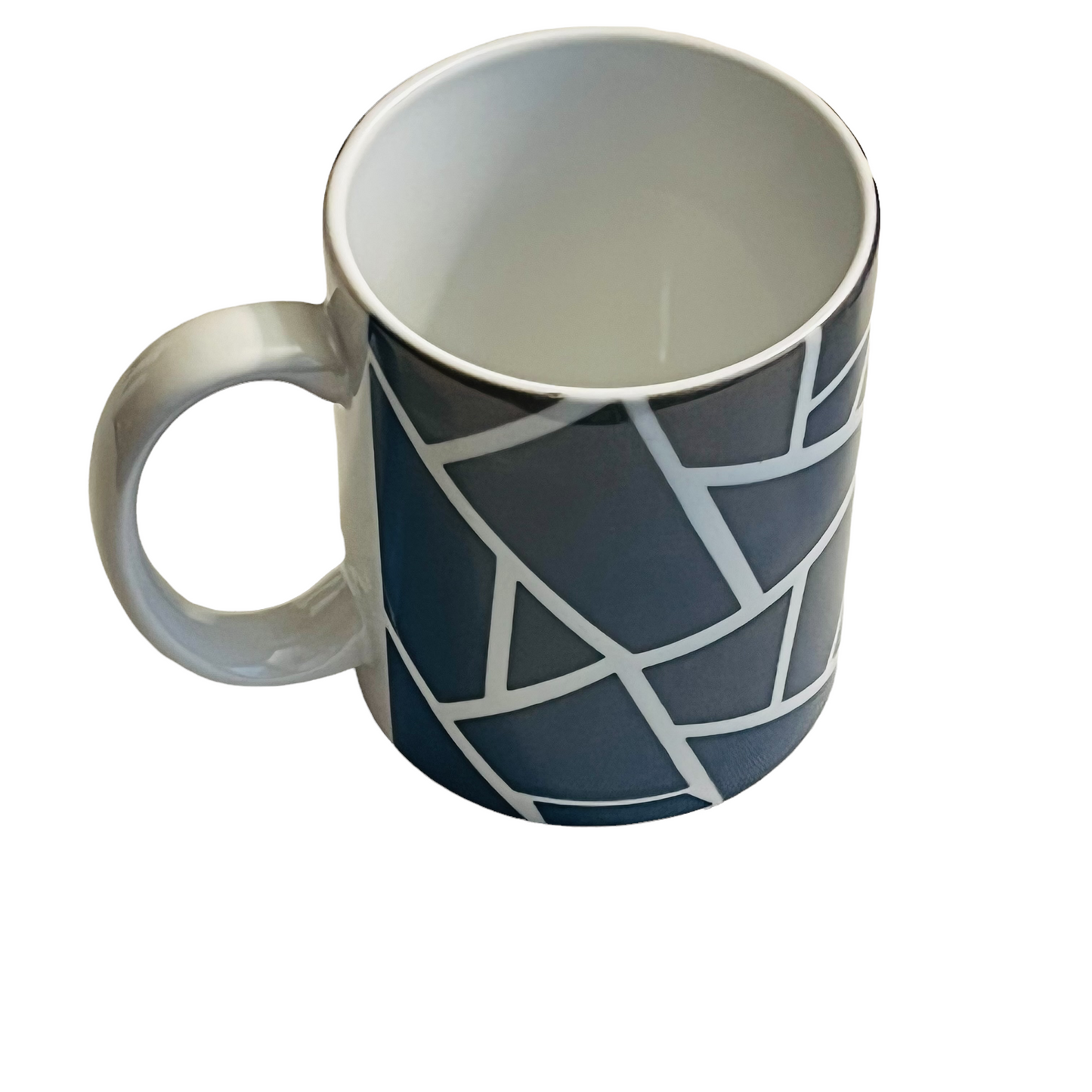 JenDore Azul Geométrico 12 oz. Taza de té y café