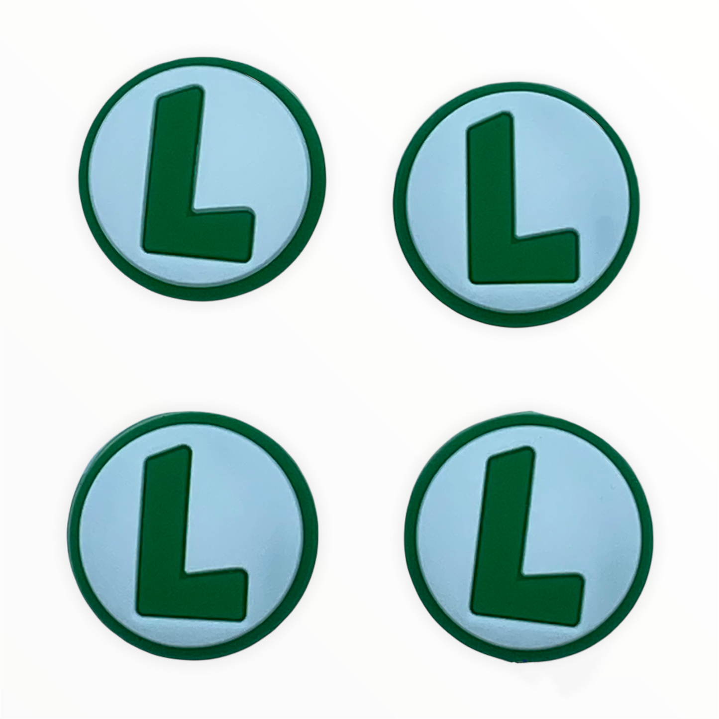 JenDore Letra Verde L 4 Piezas Tapas de Silicona para Agarre del Pulgar para Nintendo Switch/NS Lite