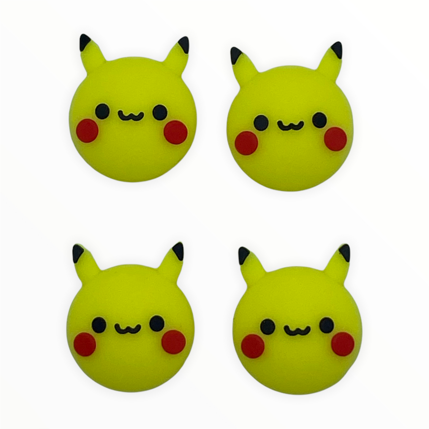 JenDore Cartoon Anime Thunderbolt 4Pcs Silicone Thumb Grip Caps for Nintendo Switch / NS Lite