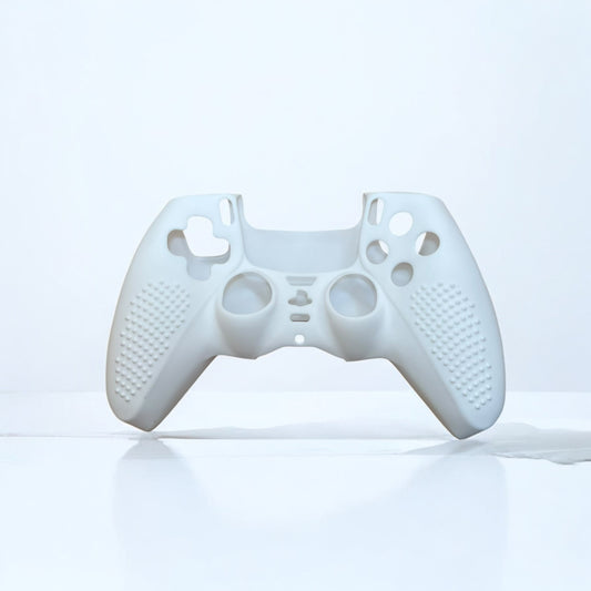 JenDore white Anti-Slip Front Silicone Protective Cover Shell compatible with PS5 Controller