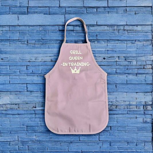 Tablier violet clair pour fille JenDore « Grill Queen In Training »