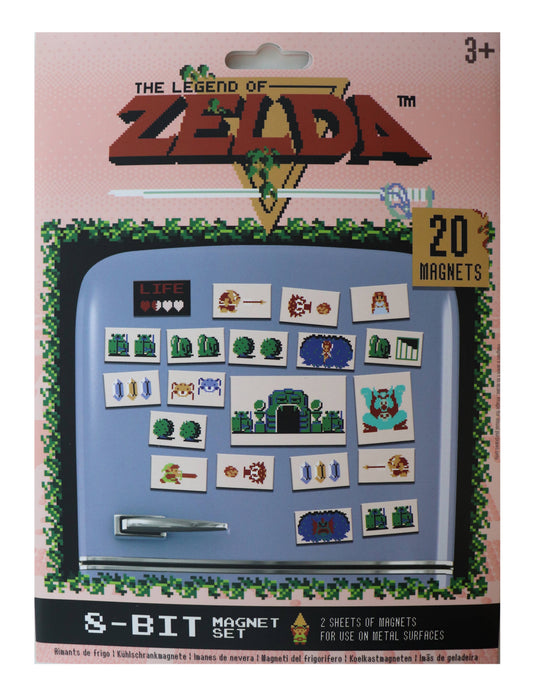 The Legend of Zelda 8-Bit Magnet Set – 20 Piece – MS65082