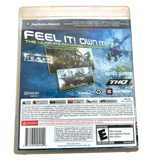 MX vs. ATV Alive – PS3 PlayStation 3 Video Game with Case | Preowned