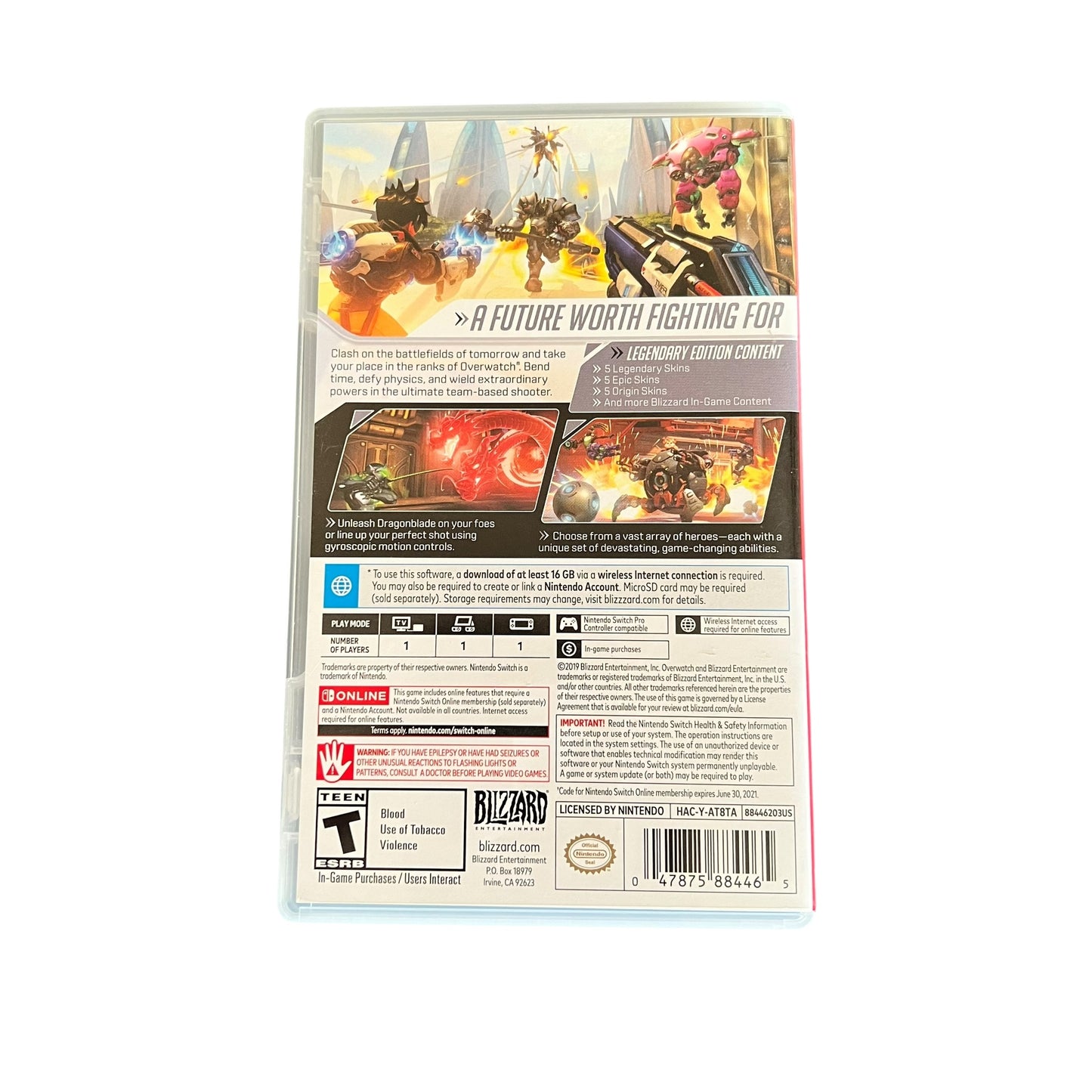Used Overwatch Legendary Edition Nintendo Switch – Case Only, No Game | Preowned at JenDore