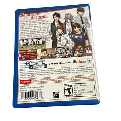 Preowned 7’sCarlet PS Vita mystery visual novel game with case tested by JenDore