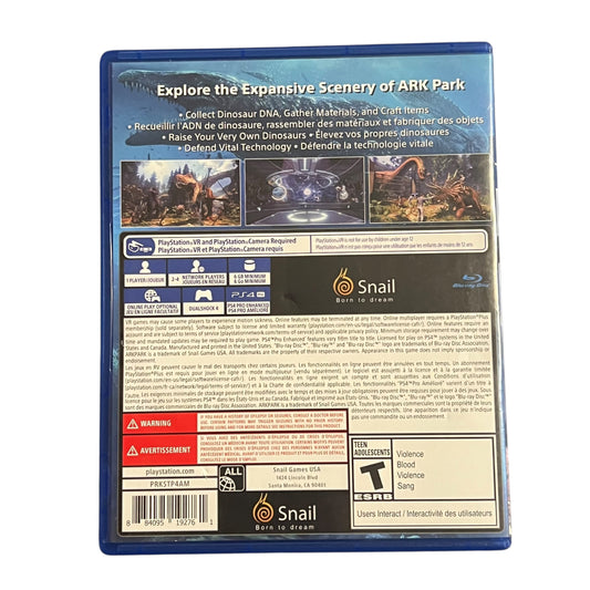 Used  Ark Park PS4 Playstation VR Video Game with Case | Preowned at JenDore