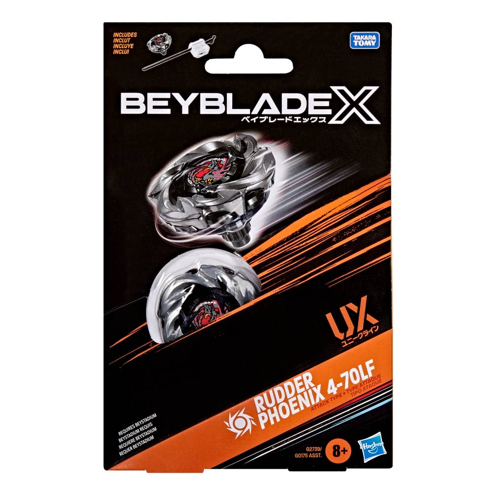 Beyblade X Rudder Phoenix 4-70LF UX Starter Pack with Launcher – G2739