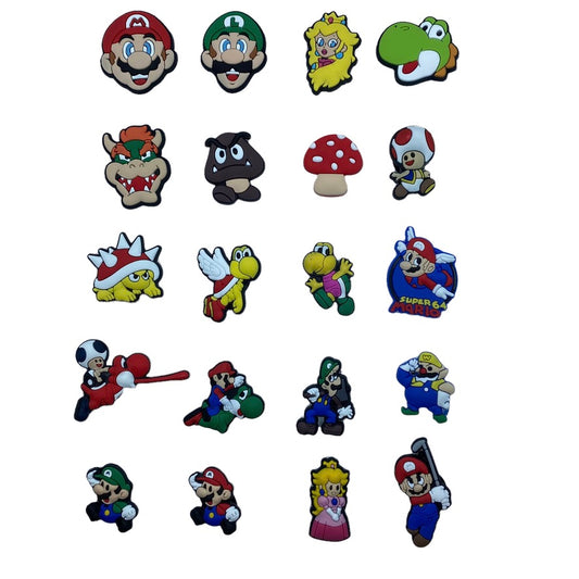 JENDORE 20 pièces breloques de chaussures de jeu de dessin animé de jeu vidéo pour bracelets ou sabots