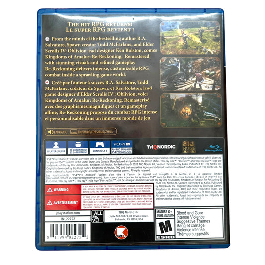 Kingdoms of Amalur: Re-Reckoning – PS4 PlayStation 4 Video Game with Case | Preowned