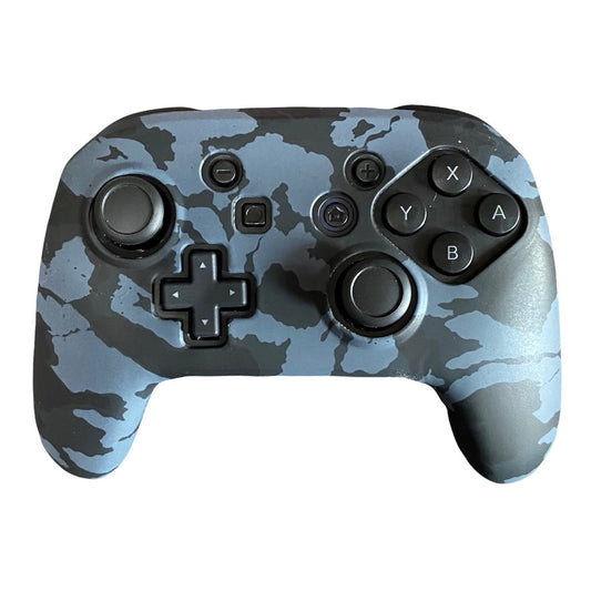 JenDore Carcasa de Silicona Camuflaje Gris Oscuro compatible con el Mando Nintendo Switch Pro 