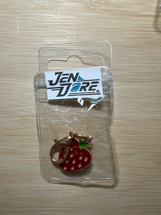 JenDore Handmade Strawberry Enamel Bag Charm