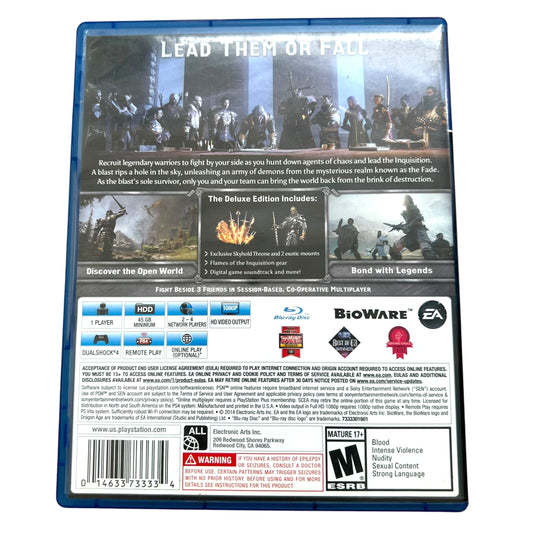 Dragon Age: Inquisition – PS4 PlayStation 4 Video Game with Case | Preowned