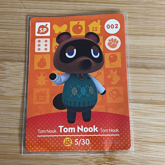 Preowned Tom Nook  Amiibo Card #002 SP Holographic for Nintendo Switch | Authentic Animal Crossing at JenDore
