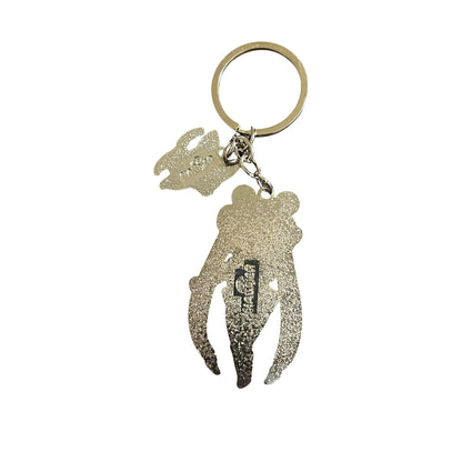 JenDore Anime Magical Girl Keychain with kawaii golden-haired character and colorful enamel design, made of zinc alloy