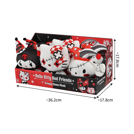 Hello Kitty and Friends 7" Cute Creepy Clown Plush