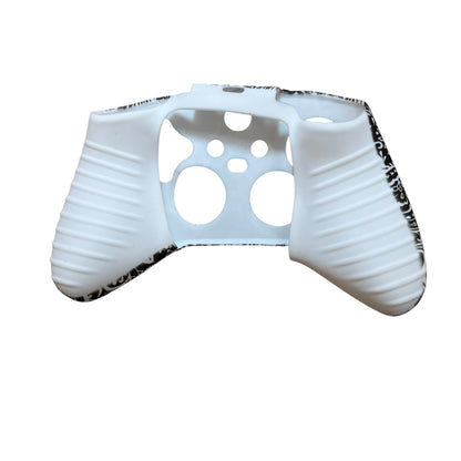 JenDore black white paisley anti-slip silicone grip cover compatible with Xbox Series X wireless controllers. Protects and improves controller grip.