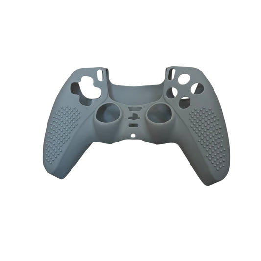 JenDore gray silicone anti-slip grip cover compatible with PS5 wireless controller