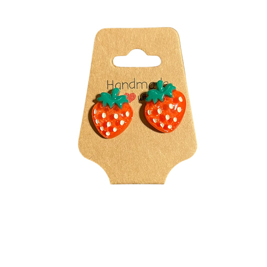 JenDore Handmade Strawberry Stud Earrings