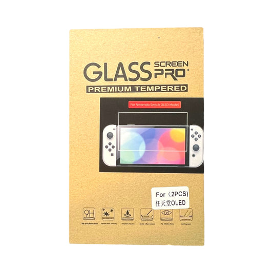 JenDore 2-Pack Tempered Glass Screen Protector for Nintendo Switch OLED – 9H Clear Glass Film