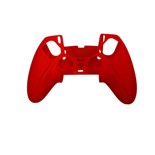 JenDore red silicone anti-slip grip cover compatible with PS5 wireless controller