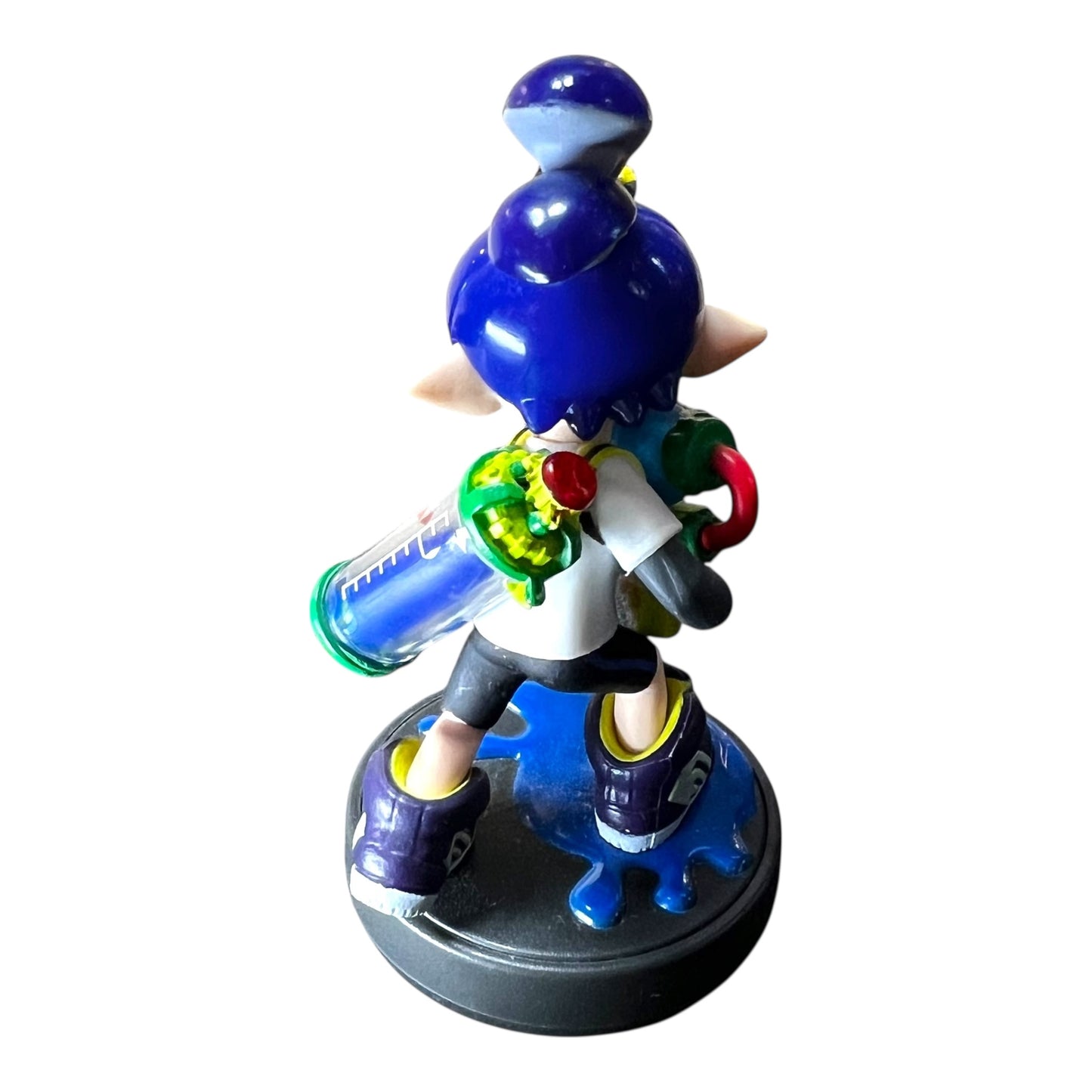 Preowned Blue Inkling Boy Amiibo figurine compatible with Nintendo Switch, Wii U, and Nintendo 3DS, preowned at JenDore