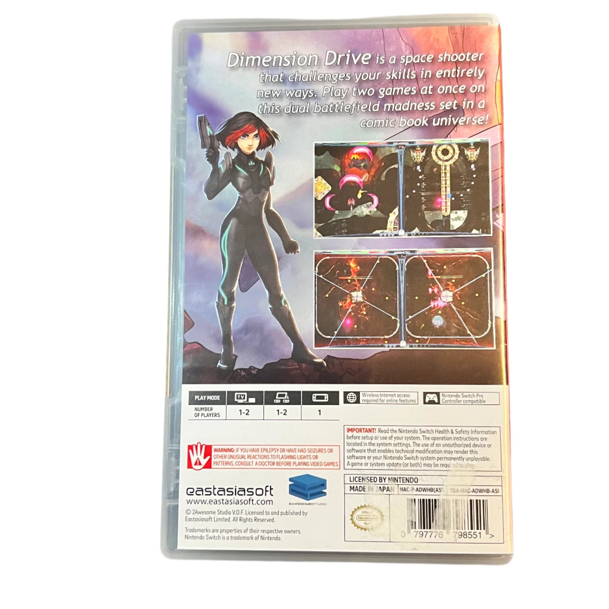 Used Dimension Drive Nintendo Switch game with original case, preowned and tested, available from JenDore in Norfolk, VA.